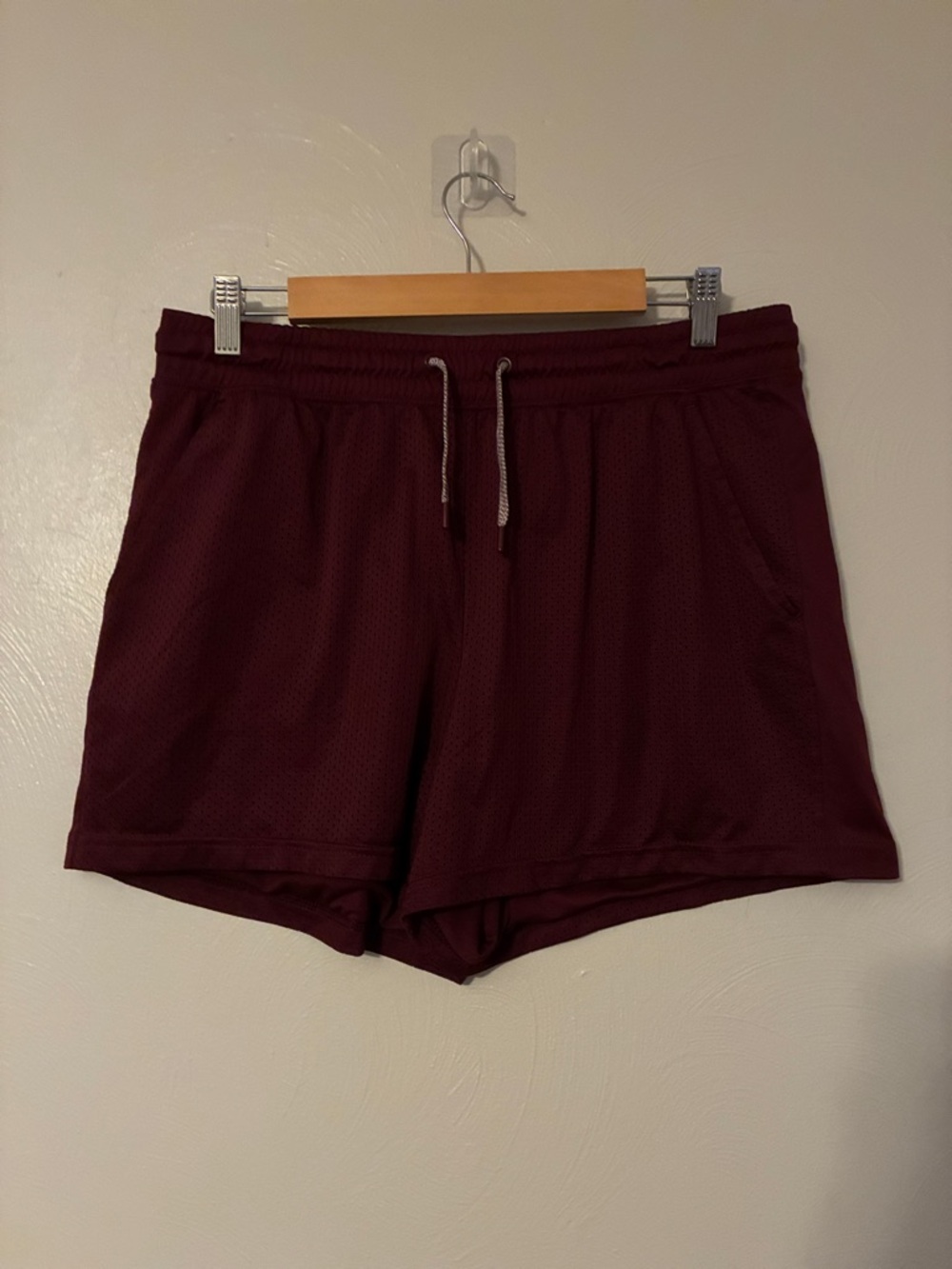 Athletic Works Deep Purple Mesh Athletic Shorts with Drawstring